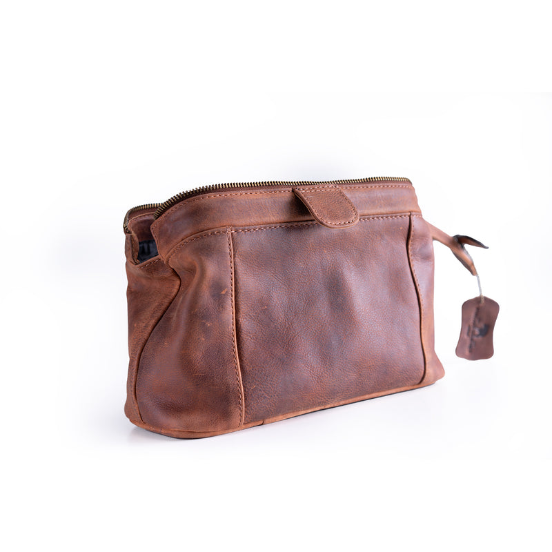 Leather Travel Toiletry Bag