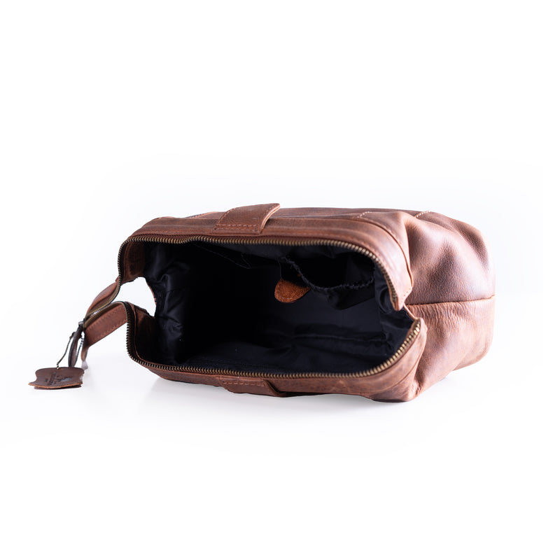 Leather Travel Toiletry Bag