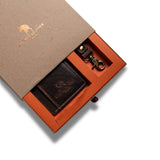 Leather Gift Box With Credit Card Wallet & Keyring